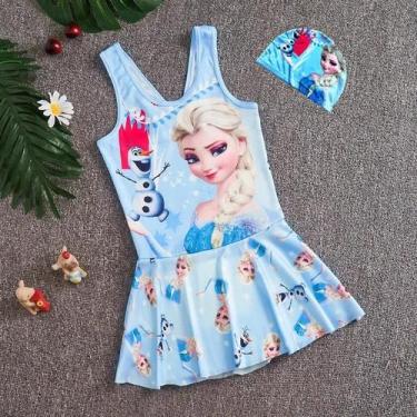 Imagem de Maiô Infantil Disney Frozen - Anna e Elsa - Biquini para Bebês, XXXL(9