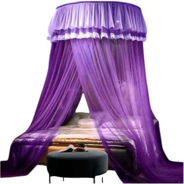 Imagem de Mosquiteiro Indiano de Teto Casal Gigante Box/Queen/King com abertura lateral 14 metros (Lilas)