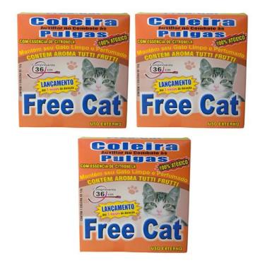 Imagem de Kit 3un Coleira Antipulgas Para Gatos Free Cat Ferplast - Gatos a Part