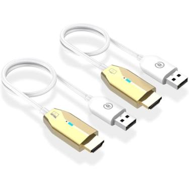 Imagem de Transmissor e receptor HDMI sem fio, extensor HDMI 1080p portátil de alcance de 164 pés/50 m, Plug & Play, para laptops, TV Box, PS4/5, câmeras para projetor/monitor/transmissão de áudio de vídeo