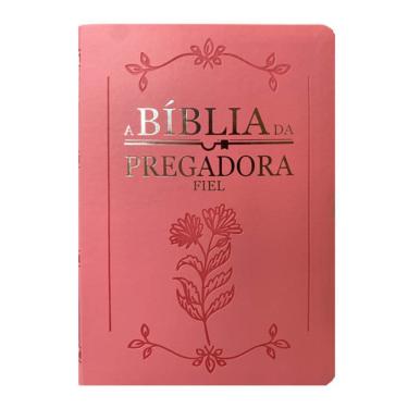 Imagem de Bíblia da Pregadora Fiel ARC Almeida Revista Corrigida páginas coloridas Capa Rosa
