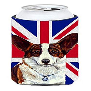 Imagem de Corgi with English Union Jack British Flag Tall Boy Beverage Insulator Hugger LH9485TBC