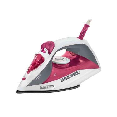 Imagem de BLACK+DECKER Ferro de Passar a Vapor com Base Antiaderente Rosa FX2200 - 110v
