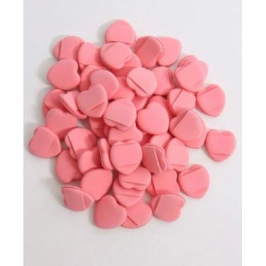 Imagem de KIT 5 MINI ESPONJAS DE DEDO MAQUIAGEM CORAÇÃO BASE CORRETIVO PUFF MACIEZ