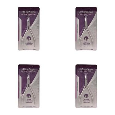 Imagem de Kit 4 Und Alicate De Cutícula Merheje Inox Profissional