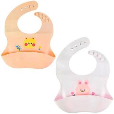 Imagem de Babador Infantil Impermeavel C/ Bolso pega Migalhas - Castela, Bege