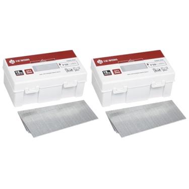 Imagem de DEWBIN Pregos Brad de calibre 18, 12.000 unidades de 5 cm 18 GA, pregos galvanizados para pistola de pregos, pregos de acabamento para pistola de pregos pneumática, elétrica