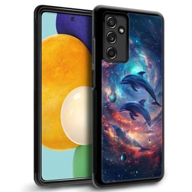 Imagem de ZHEGAILIAN Capa compatível com Samsung Galaxy A14 5G, capa golfinho galáctico para meninos/meninas, design padrão resistente a quedas, capa traseira de TPU macio compatível com Samsung Galaxy A14 5G
