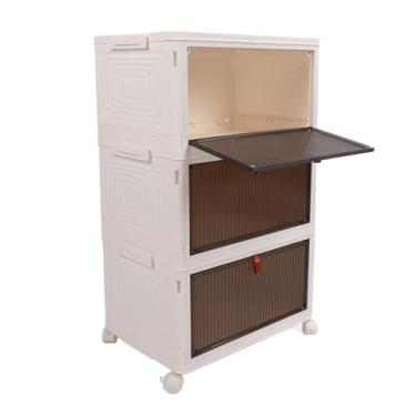 Imagem de Caixas de Armazenamento Com Tampa, Plástico Capaz para Casa, 3 Camadas, Fácil e Móvel Com Cantos Arredondados (3 camadas)