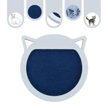 Imagem de Arranhador Gato Piso Parede modelo Garfield Branco - Azul - Maderacco