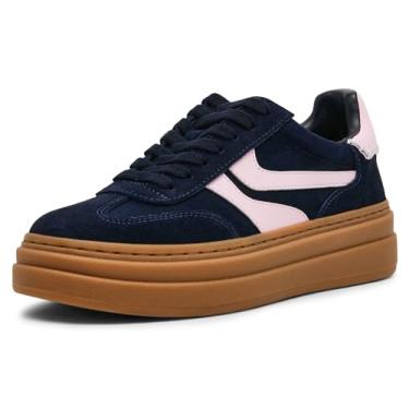 Imagem de Steve Madden Tênis feminino Dodge, Azul-marinho/rosa, 37