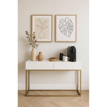 Imagem de Aparador Bancada Recepção Cantinho Do Café Estilo Industrial