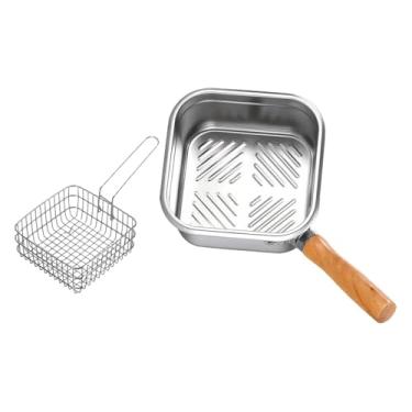 Imagem de IEUDNS Mini frigideira de fritadeira Deep Friting com cesta 2500 ml de cozinha multiuso acampamento para ensopados vegetais bolsando em batatas fritas