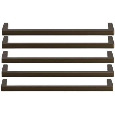 Imagem de Kit 5 Puxadores Retos 1693 Oeiras Bronze Torralba Para Móveis Armários e Gavetas