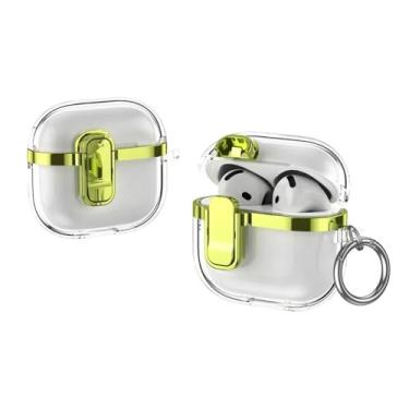 Imagem de Caixa de revestimento para AirPods 4 1 2 3 Pro 1º 2º casos de capa com morda de trava de carabiner segura,for Airpods 3,Green