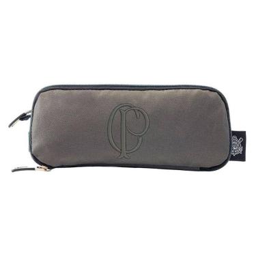 Imagem de Estojo Escolar Infantil Duplo Corinthians 14040 Cinza - Xeryus