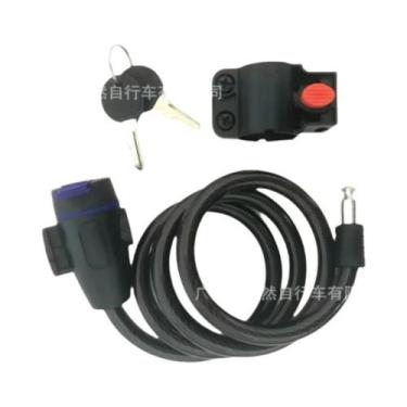 Imagem de Trava de Segurança para Bicicleta 100cm - Anti-Roubo com Cabo de Aço e