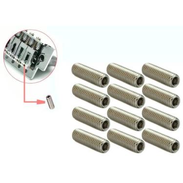 Imagem de 12 Parafuso INOX altura cordas Saddle carrinho guitarra 8mm - MXP
