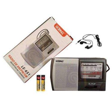 Imagem de Mini Rádio de Bolso AM/FM/SW LE651 Lelong + 2 Pilhas - Connecta
