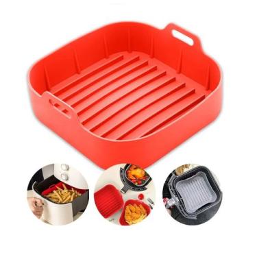 Imagem de Forma Quadrada De Silicone 20cm Antiaderente Para Air Fryer - WARI