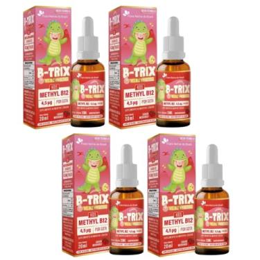 Imagem de Kit Com 4 B-TRIX Vitamina B12 Kids em Gotas 20ml Flora nativa do Brasil