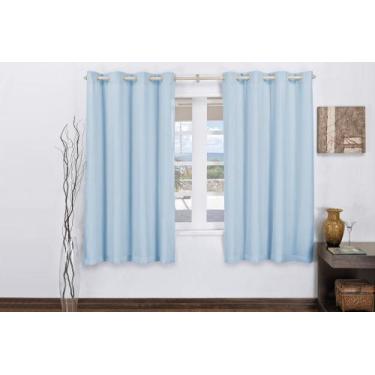 Imagem de Cortina Corta Luz com voal sala ou quarto 2,00x1,70 para varão 2m cor 