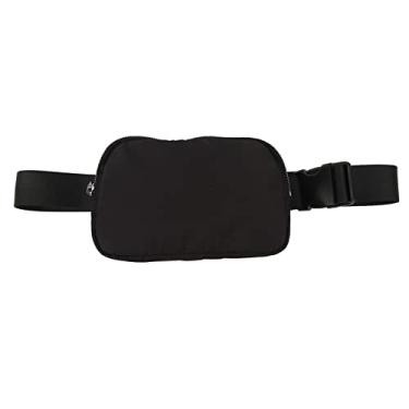 Imagem de Bolsa de cinto da cintura grcfumo, bolsa de cintura esportiva de grande capacidade, bolsa de cinta de alça de ajuste para o treino correndo para caminhadas viajantes (Black)