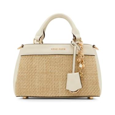 Imagem de Anne Klein Pequena bolsa de palha com alça conversível, pergaminho, Natural/pergaminho, Small