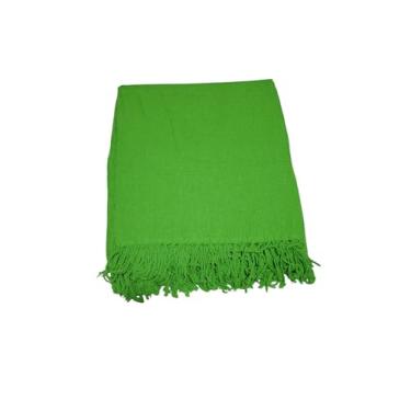 Imagem de Manta Casal Safira Cama Decoração Sofá Tecido em Algodão Cor Verde