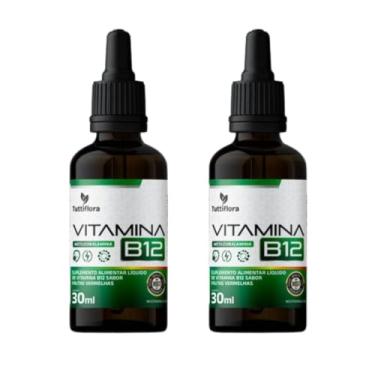 Imagem de Kit 2x Vitamina B12 (Metilcobalamina) Sabor Frutas Vermelhas 30ml Tuttiflora