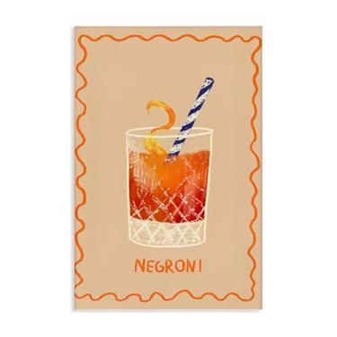 Imagem de Stupell Industries Negroni com design de arte de parede em tela listrada de palha por Florentina Dolci, 40 x 61 cm