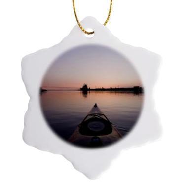 Imagem de 3dRose Caiaque, Waterway intracosteiro, rasteirinhas, Texas-US44 MPR0036-Maresa Pryor Enfeite de floco de neve