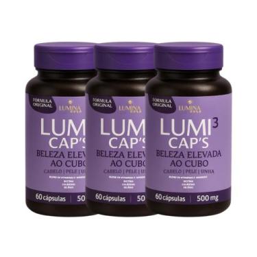 Imagem de Combo Lumi³ Cap's - Lumina Gold Cabelo Pele Unha - 3 meses de uso