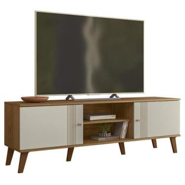 Imagem de Rack Bancada Para TV 65 Pol 160 cm Denv Nature Off White PLLA - Milani