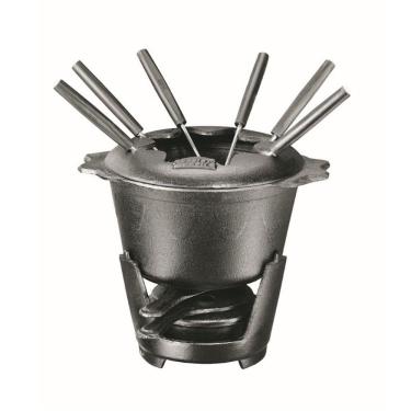 Imagem de Fondue Queijo Chocolate Preto Ferro Panela Mineira 18cm 1,2L