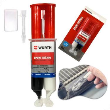 Imagem de Cola Epoxi Titanium Wurth Solda Fria Cola para ferro aço aluminio cobr