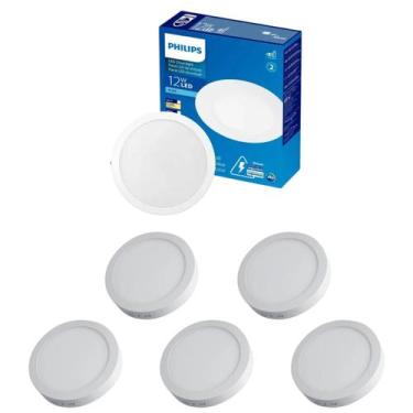 Imagem de 6 Luminárias Plafon Led 12w Philips Embutir 6500k Bivolt, Bivolt