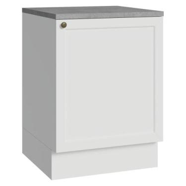 Imagem de Balcão de Cozinha 60 cm 1 Porta Vik Madesa, Branco