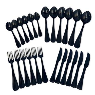 Imagem de Faqueiro Conjunto Talheres Luxo Black - 24 Peças Inoxidavel