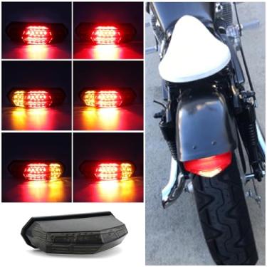 Imagem de MFC PRO Lanterna traseira universal de 25 LED integrada para motocicleta fumada com função de seta para bicicleta suja Buggy Chooper Cruiser ATV (fumaça)