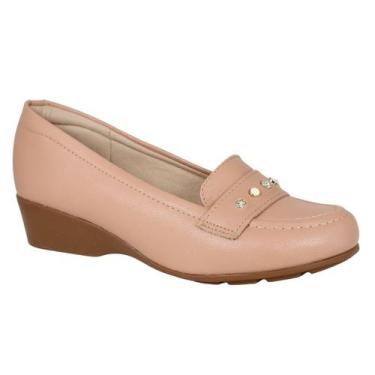 Imagem de Sapato Boneca Modare Feminino Scarpin Salto Baixo 7014.296, Nude, 38