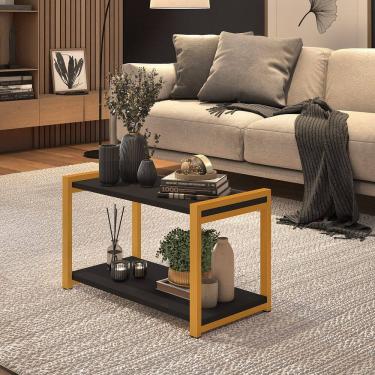 Imagem de Mesa De Centro Isis Retangular Para Sala Estilo Industrial