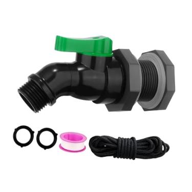 Imagem de IEUDNS Conjunto de de Barril de Chuva, Válvula de Barril de Chuva, Conector Resistente de 3/4 Polegadas, Kit Desviador de Jardim, Recipiente de água, 2,54 cm