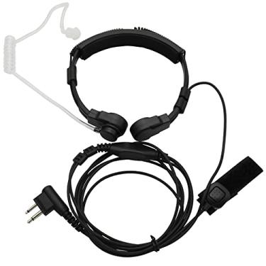 Imagem de Microfone de garganta flexível, tubo acústico, fone de ouvido tático Walkie Talkies, fone de ouvido com dedo PTT é compatível com Motorola CP200 CP200D BPR40 CP100D CP185 RDM2070D 2 pinos