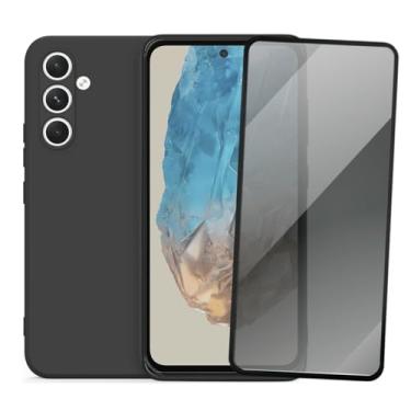 Imagem de Kit Película de Privacidade 3D e Capa Aveludada Premium Compatível Samsung Galaxy M35 Preta