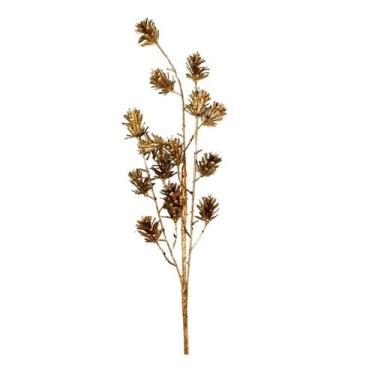 Imagem de Galho Natalino Ouro Enfeite P Árvore Natal Guirlanda - Tok da Casa