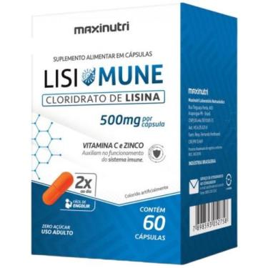 Imagem de Lisimune (Lisina, Vitamina C e Zinco) 60 cápsulas - Maxinutri