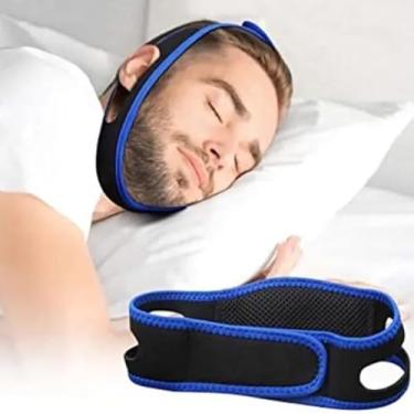 Imagem de Cinta Faixa Anti Ronco E Apneia Do Sono Mantem Boca Fechada