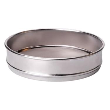 Imagem de Bothyi Peneira de farinha de aço inoxidável, peneira de teste, de malha fina, de farinha redonda para assar, filtro de esmalte de cerâmica versátil de 20 cm, Malha 60