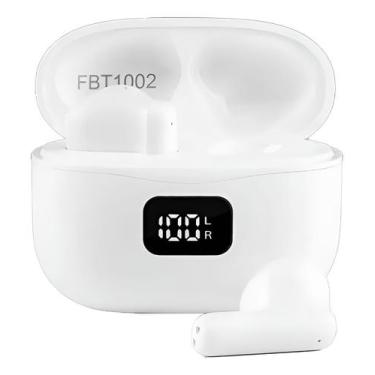 Imagem de Fone De Ouvido Bluetooth 5.4 Branco TWS Maxprint Com Display Digital -